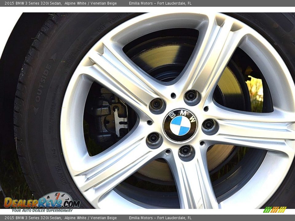 2015 BMW 3 Series 320i Sedan Alpine White / Venetian Beige Photo #26