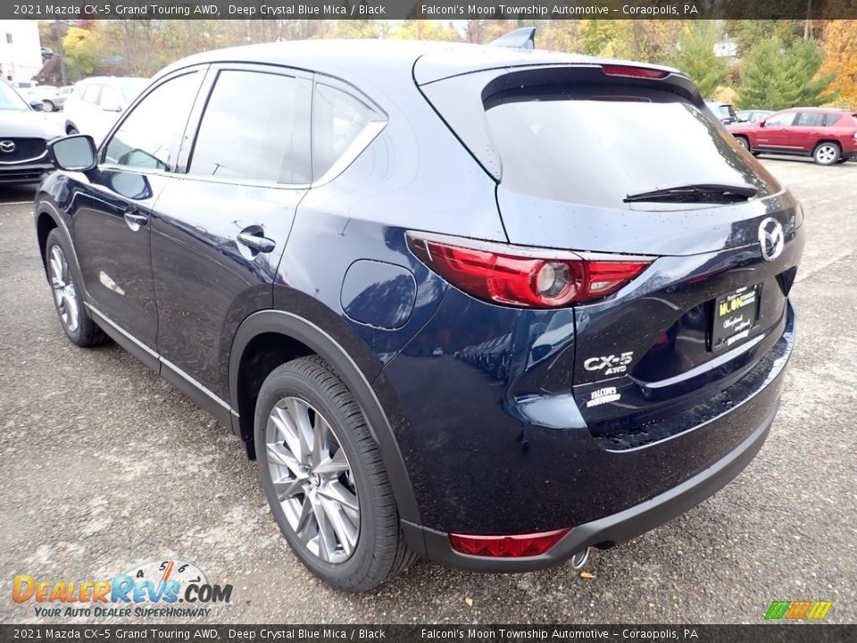 2021 Mazda CX-5 Grand Touring AWD Deep Crystal Blue Mica / Black Photo #6