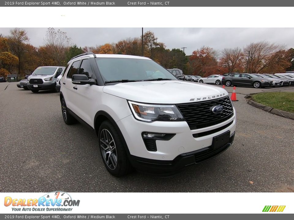 2019 Ford Explorer Sport 4WD Oxford White / Medium Black Photo #1