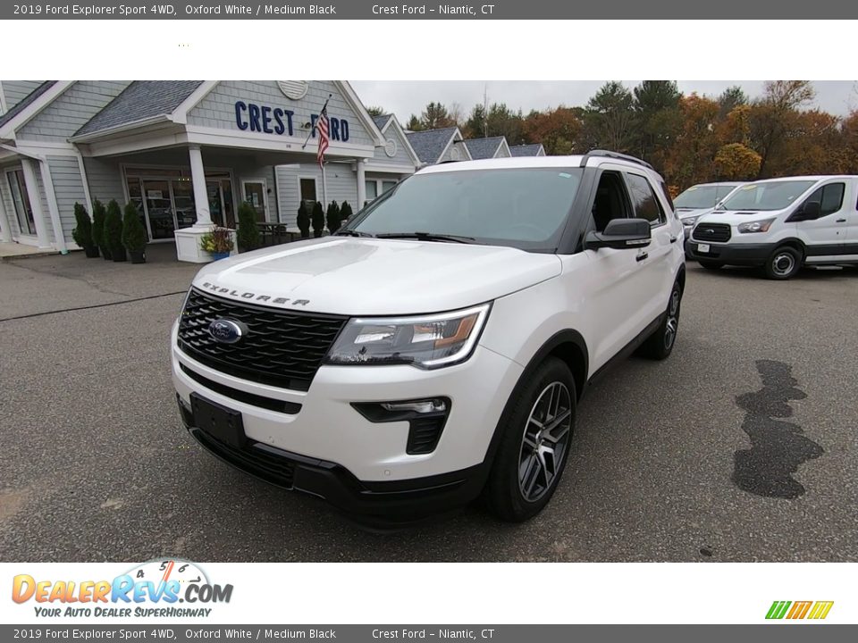 2019 Ford Explorer Sport 4WD Oxford White / Medium Black Photo #3