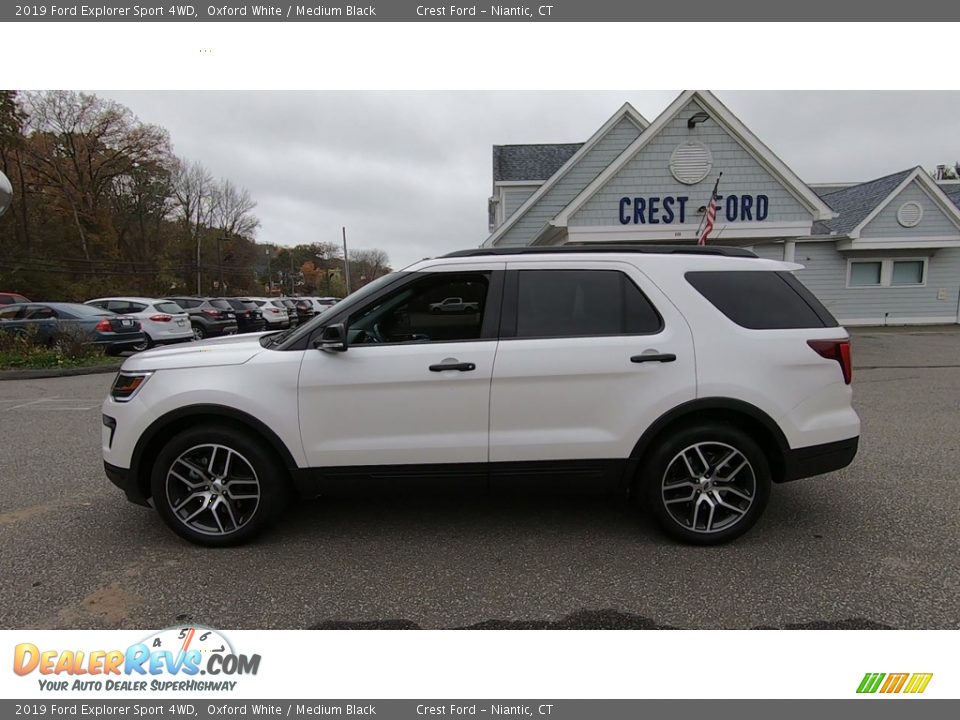 2019 Ford Explorer Sport 4WD Oxford White / Medium Black Photo #4