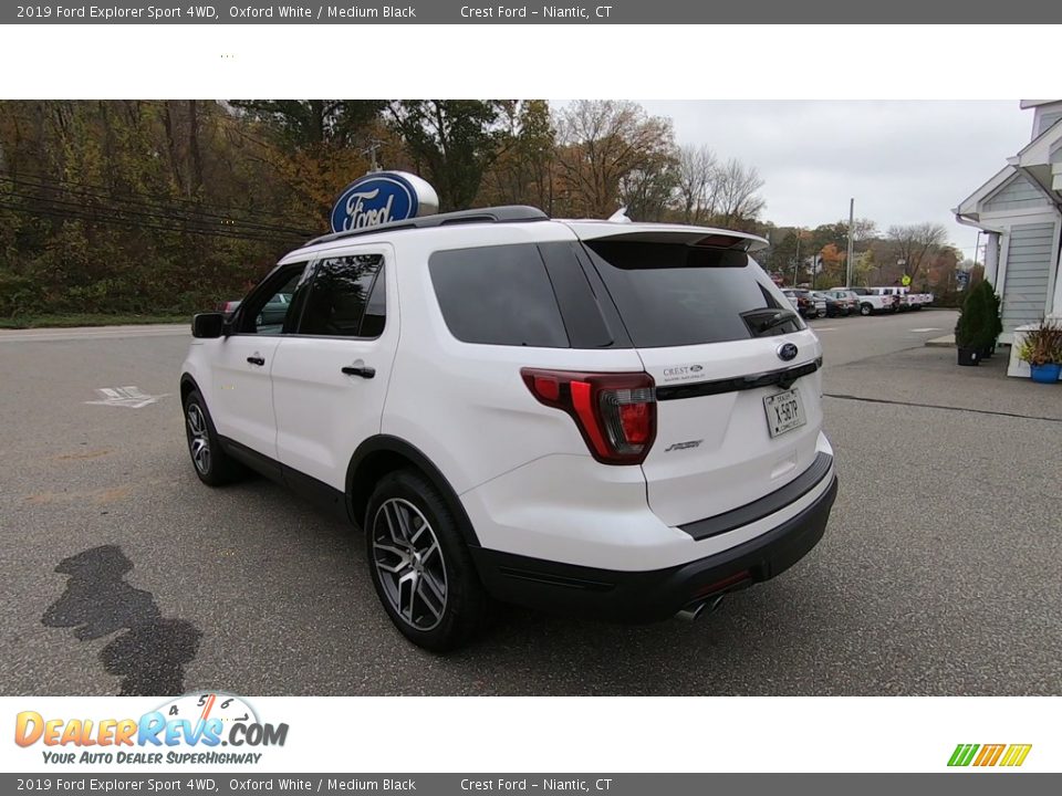 2019 Ford Explorer Sport 4WD Oxford White / Medium Black Photo #5