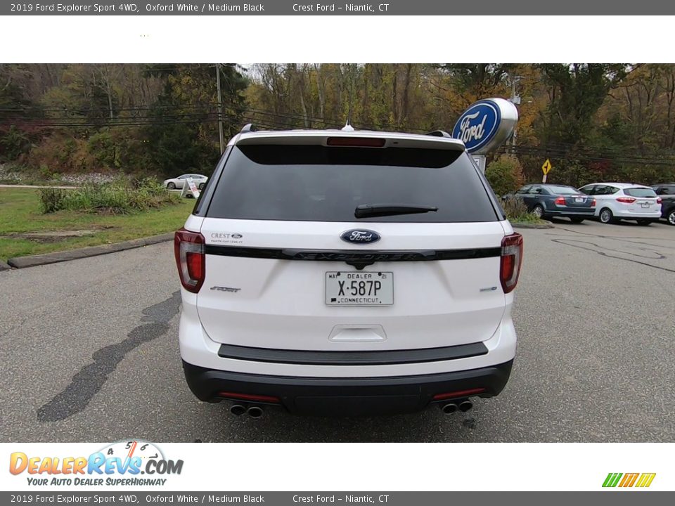 2019 Ford Explorer Sport 4WD Oxford White / Medium Black Photo #6