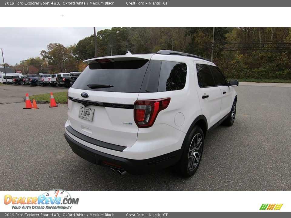 2019 Ford Explorer Sport 4WD Oxford White / Medium Black Photo #7