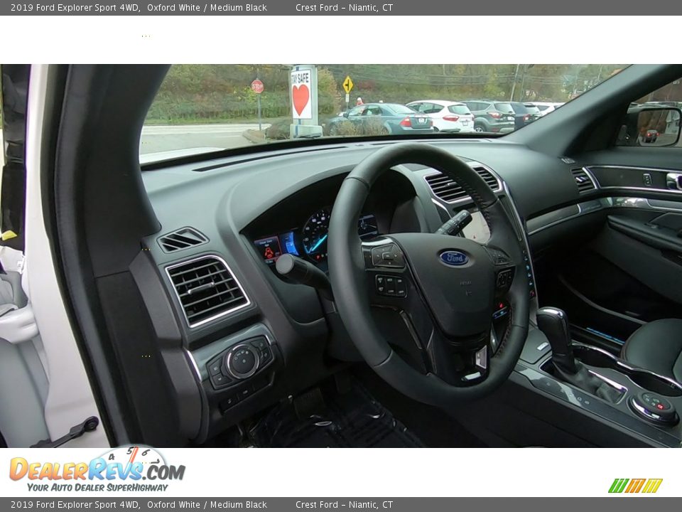 2019 Ford Explorer Sport 4WD Oxford White / Medium Black Photo #10