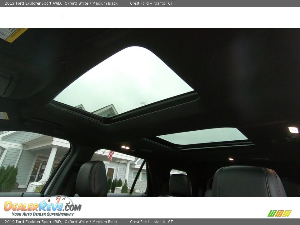2019 Ford Explorer Sport 4WD Oxford White / Medium Black Photo #17