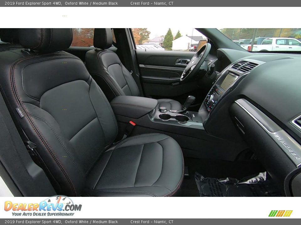 2019 Ford Explorer Sport 4WD Oxford White / Medium Black Photo #25