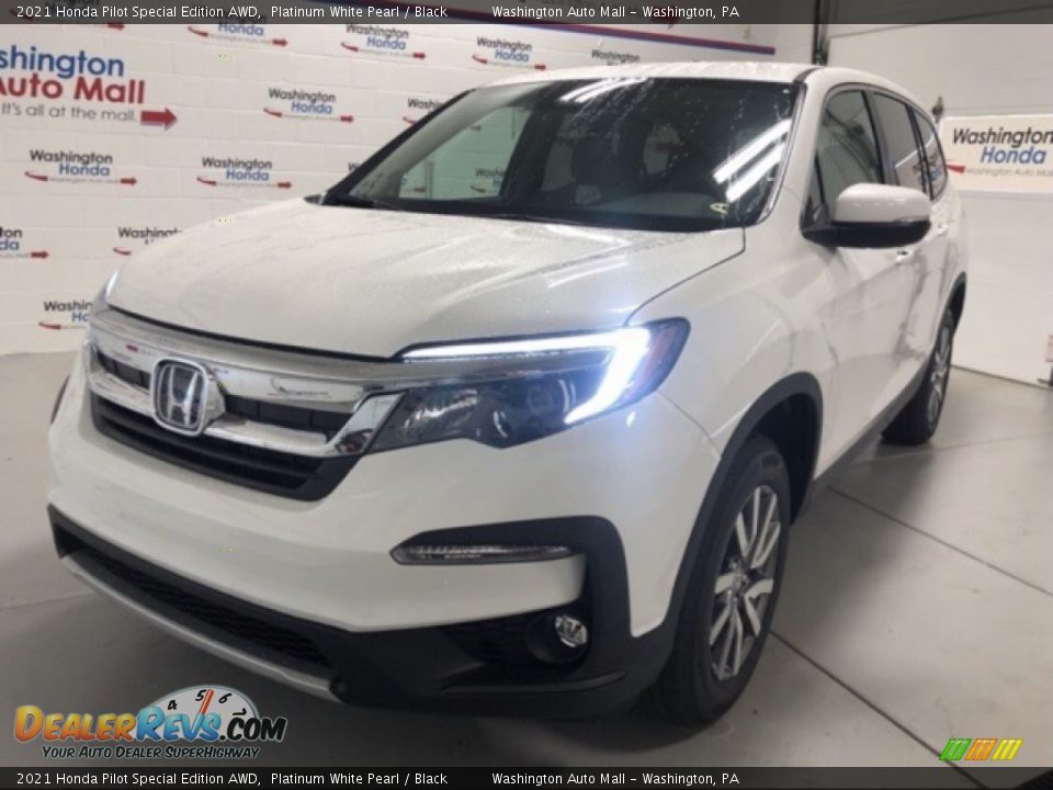 2021 Honda Pilot Special Edition AWD Platinum White Pearl / Black Photo #1