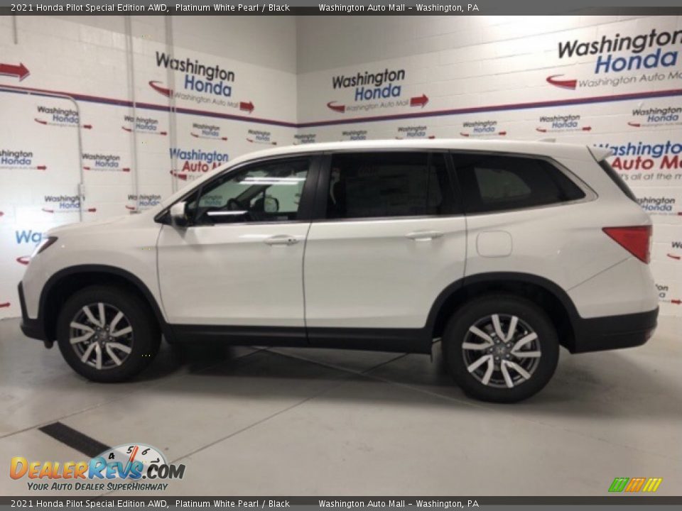 2021 Honda Pilot Special Edition AWD Platinum White Pearl / Black Photo #2