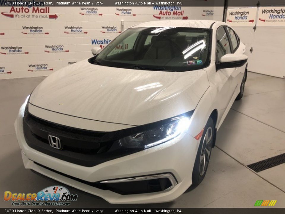 2020 Honda Civic LX Sedan Platinum White Pearl / Ivory Photo #1