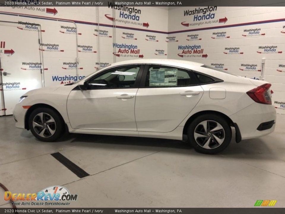 2020 Honda Civic LX Sedan Platinum White Pearl / Ivory Photo #3