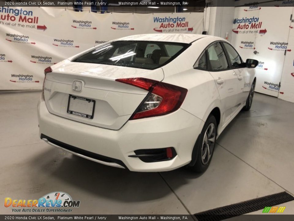 2020 Honda Civic LX Sedan Platinum White Pearl / Ivory Photo #4