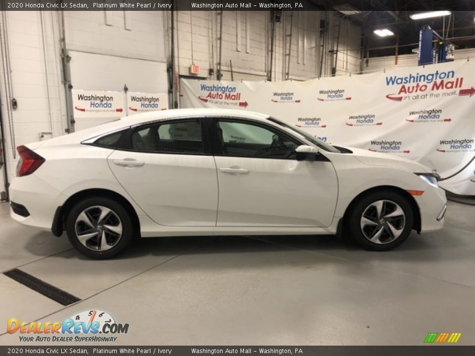 2020 Honda Civic LX Sedan Platinum White Pearl / Ivory Photo #5