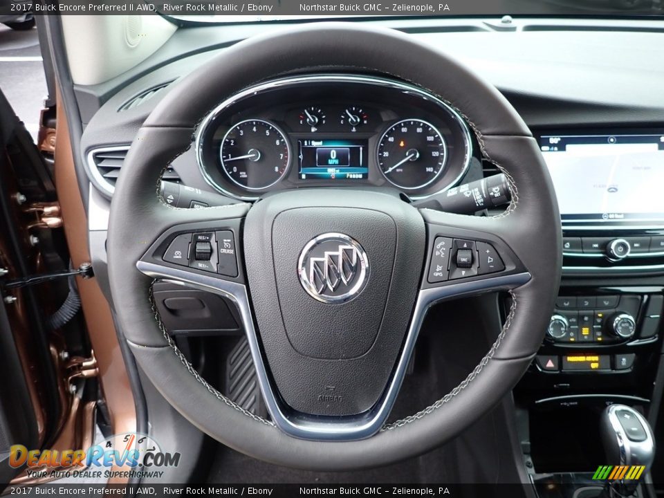 2017 Buick Encore Preferred II AWD River Rock Metallic / Ebony Photo #22