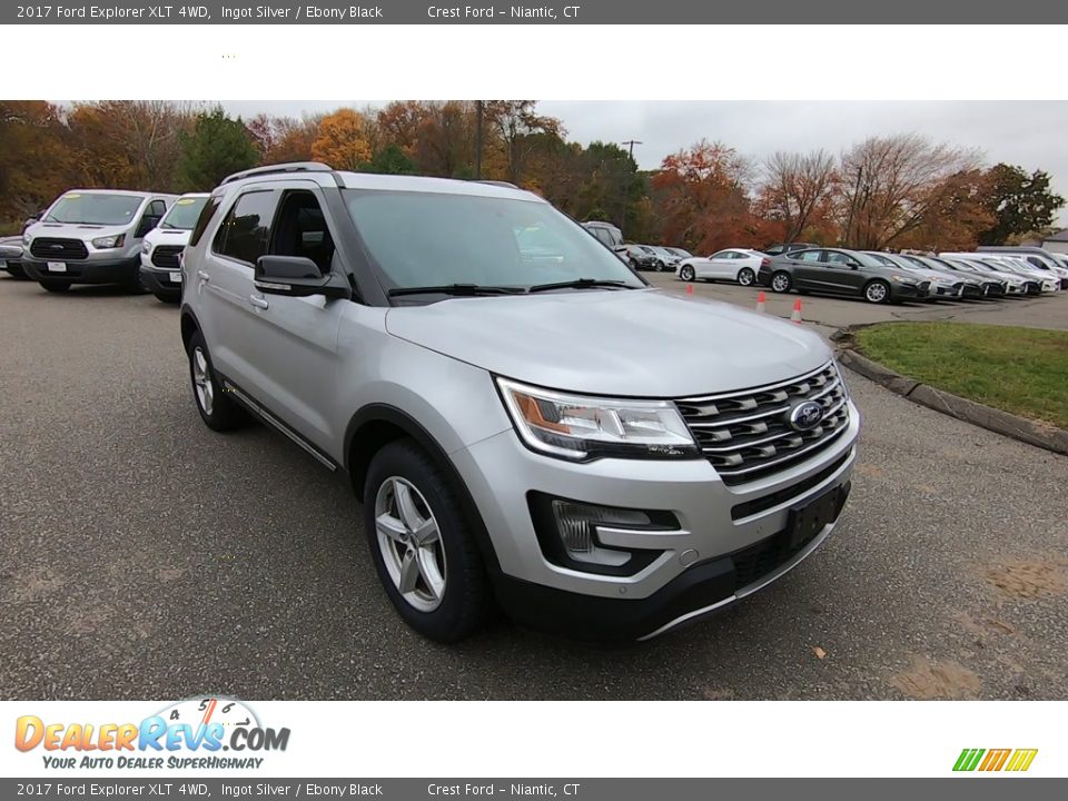 2017 Ford Explorer XLT 4WD Ingot Silver / Ebony Black Photo #1