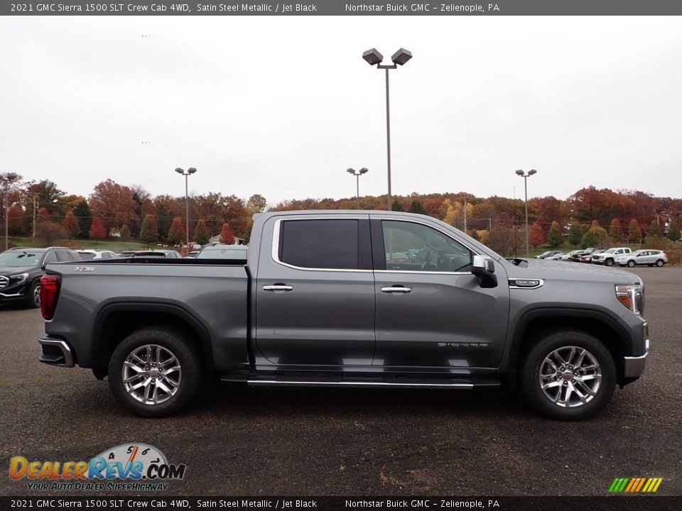 2021 GMC Sierra 1500 SLT Crew Cab 4WD Satin Steel Metallic / Jet Black Photo #4
