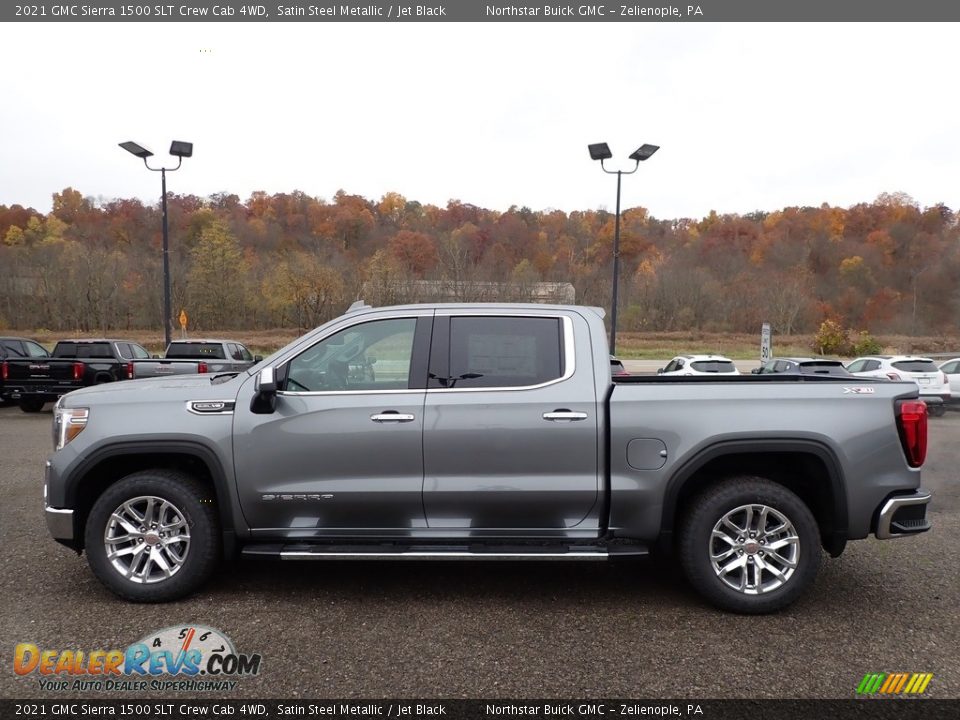 Satin Steel Metallic 2021 GMC Sierra 1500 SLT Crew Cab 4WD Photo #8