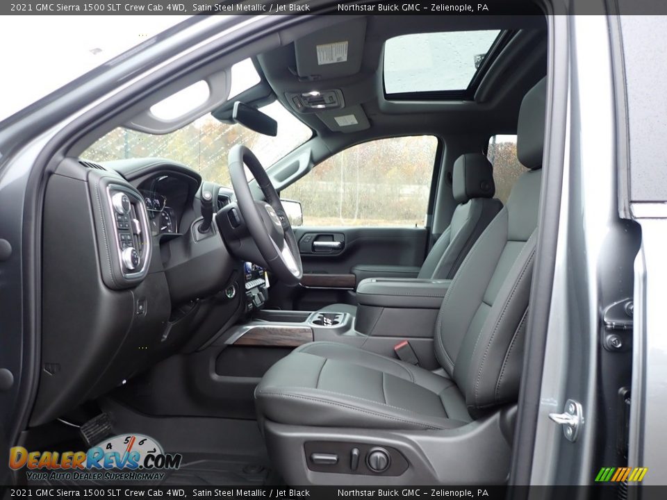 Front Seat of 2021 GMC Sierra 1500 SLT Crew Cab 4WD Photo #13