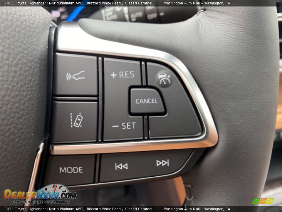 2021 Toyota Highlander Hybrid Platinum AWD Steering Wheel Photo #20