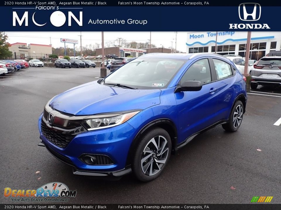 2020 Honda HR-V Sport AWD Aegean Blue Metallic / Black Photo #1