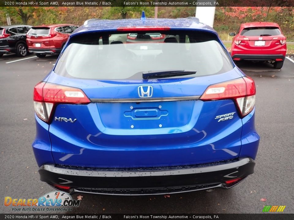 2020 Honda HR-V Sport AWD Aegean Blue Metallic / Black Photo #4