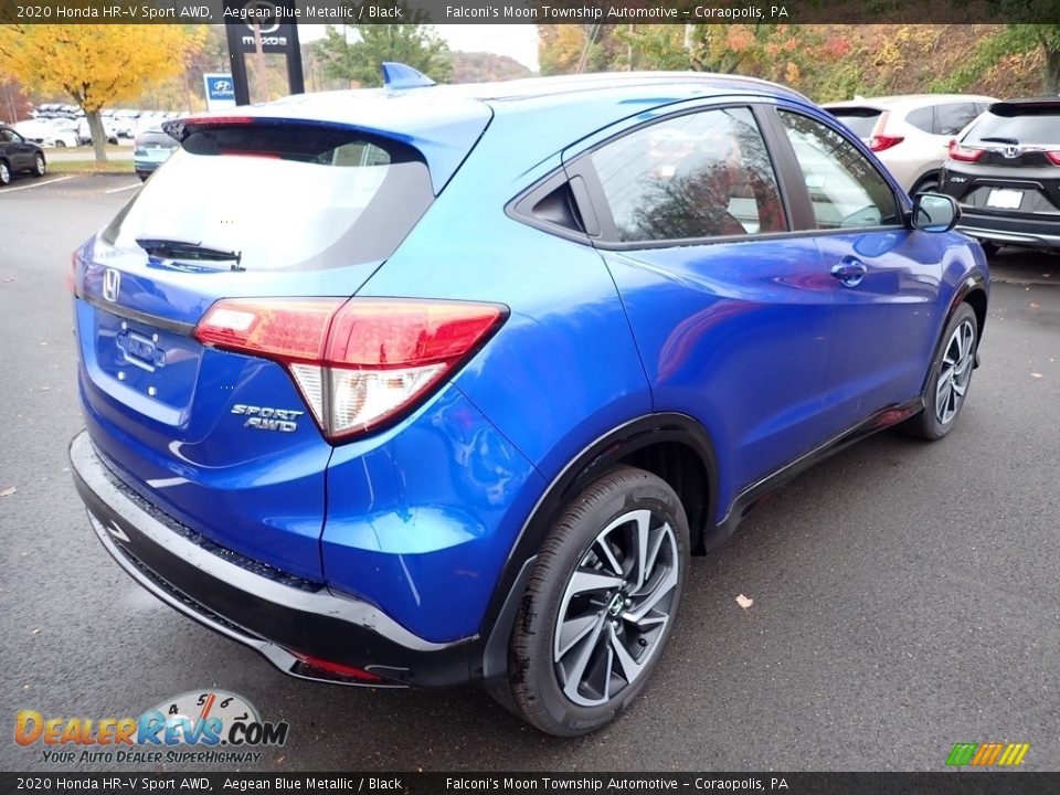 2020 Honda HR-V Sport AWD Aegean Blue Metallic / Black Photo #5