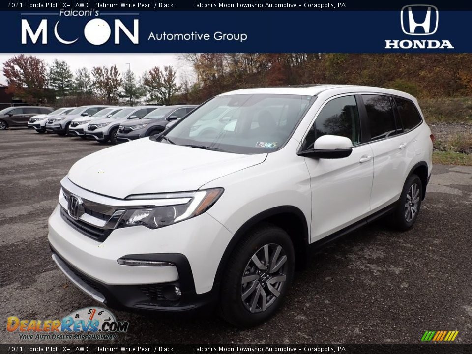 2021 Honda Pilot EX-L AWD Platinum White Pearl / Black Photo #1