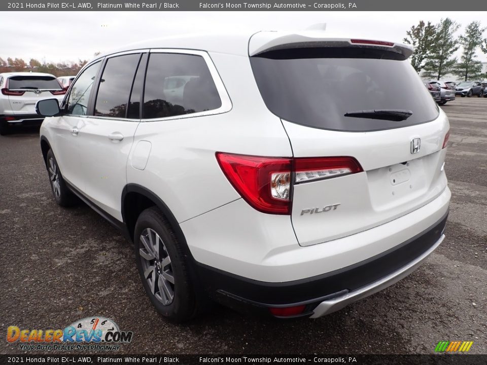 2021 Honda Pilot EX-L AWD Platinum White Pearl / Black Photo #3