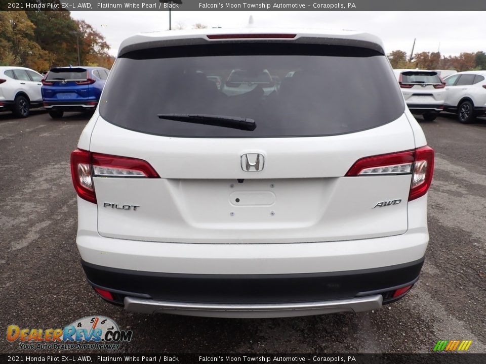 2021 Honda Pilot EX-L AWD Platinum White Pearl / Black Photo #4