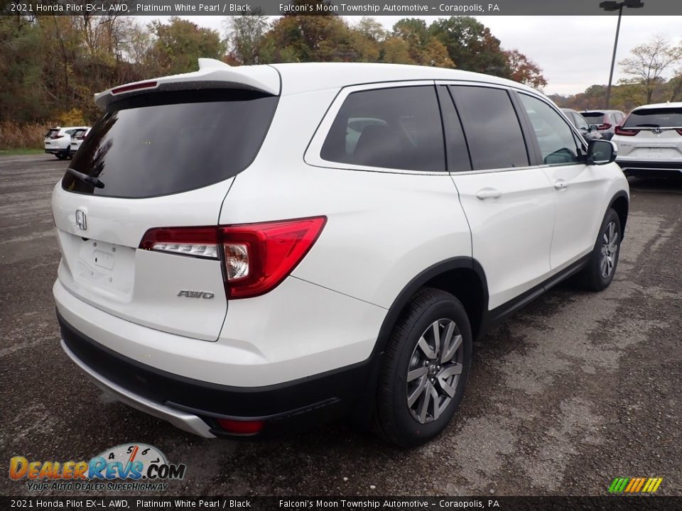 2021 Honda Pilot EX-L AWD Platinum White Pearl / Black Photo #5