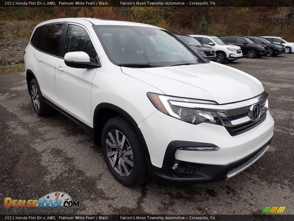 Front 3/4 View of 2021 Honda Pilot EX-L AWD Photo #6