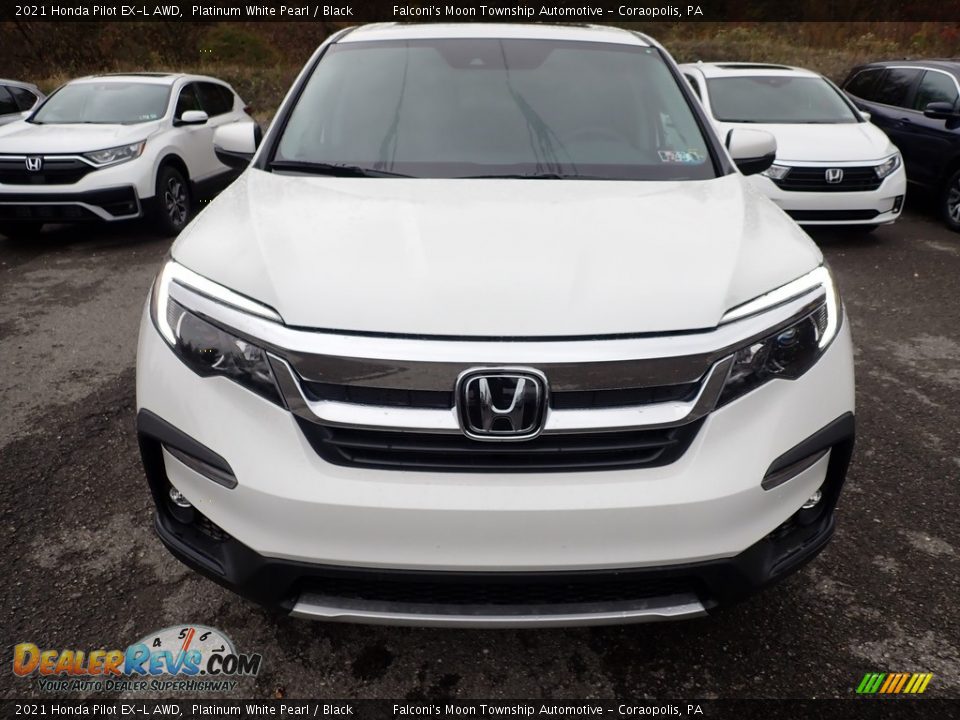 2021 Honda Pilot EX-L AWD Platinum White Pearl / Black Photo #7