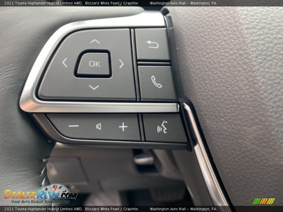2021 Toyota Highlander Hybrid Limited AWD Steering Wheel Photo #13