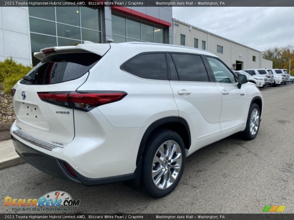 2021 Toyota Highlander Hybrid Limited AWD Blizzard White Pearl / Graphite Photo #15