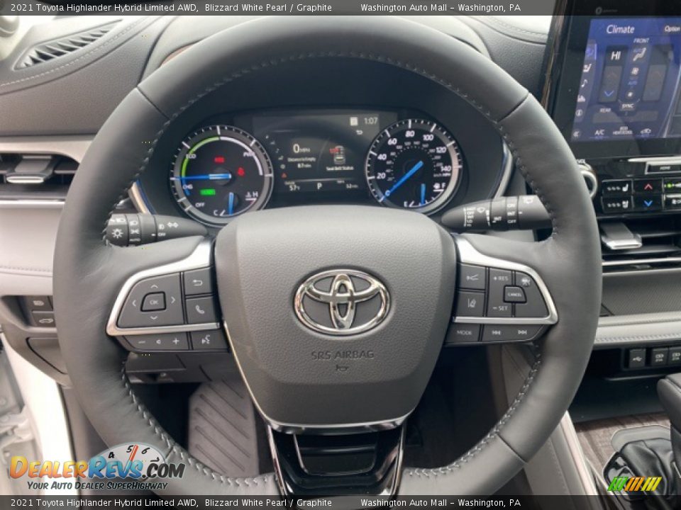 2021 Toyota Highlander Hybrid Limited AWD Steering Wheel Photo #21