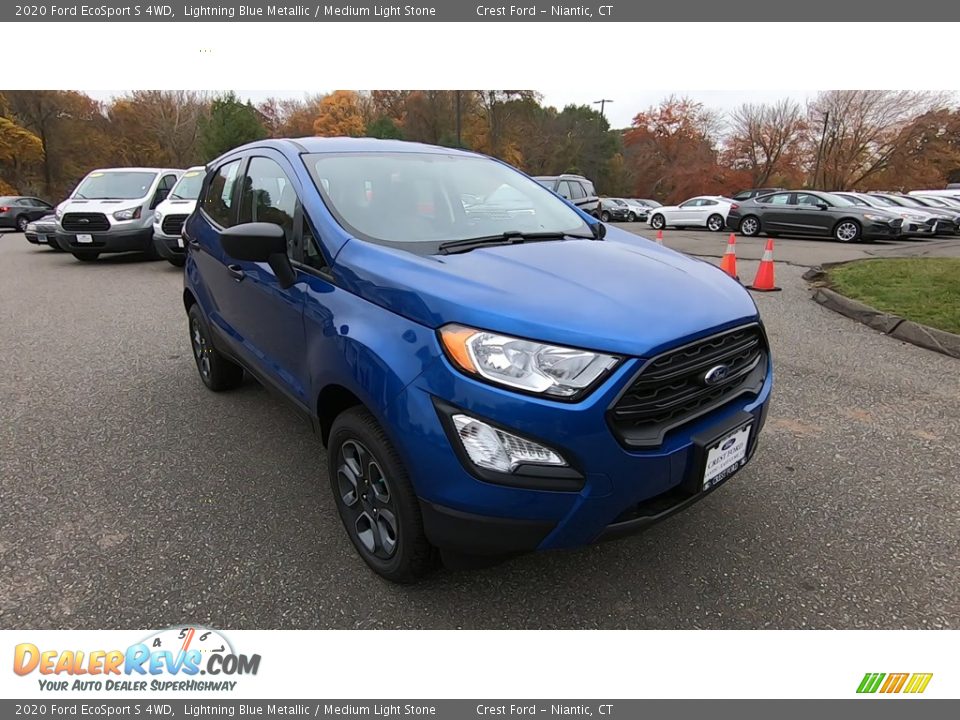 2020 Ford EcoSport S 4WD Lightning Blue Metallic / Medium Light Stone Photo #1