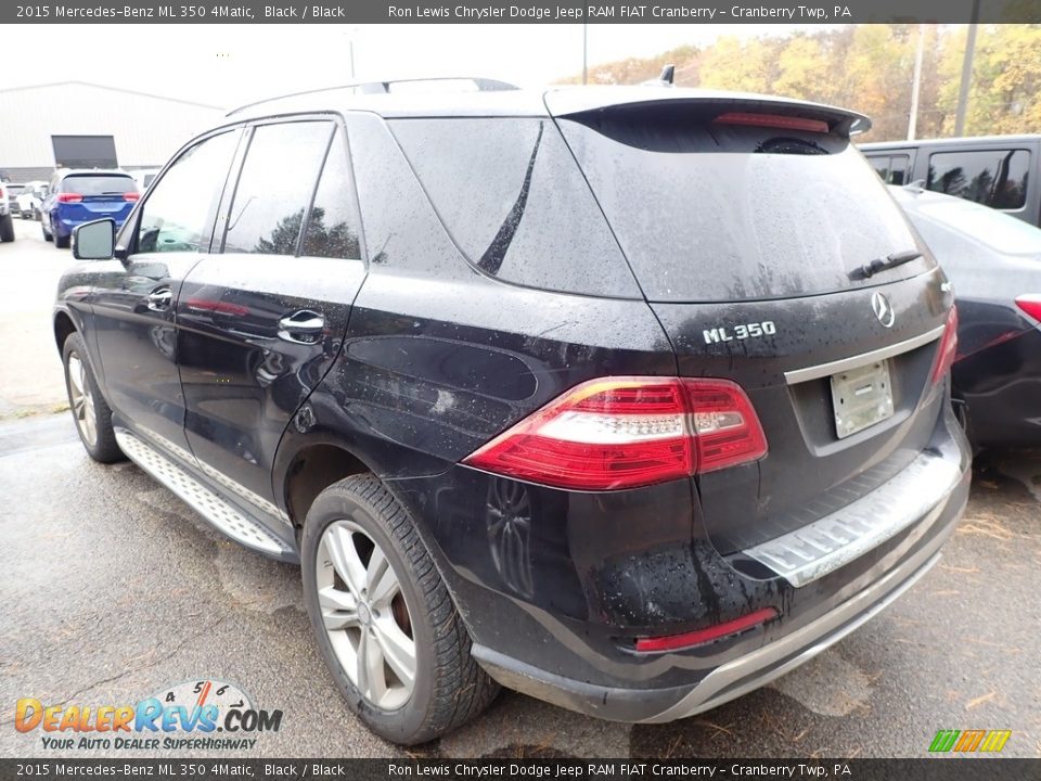 2015 Mercedes-Benz ML 350 4Matic Black / Black Photo #3