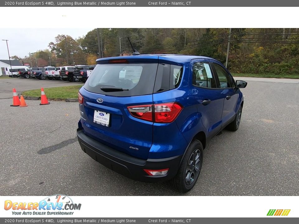 2020 Ford EcoSport S 4WD Lightning Blue Metallic / Medium Light Stone Photo #7