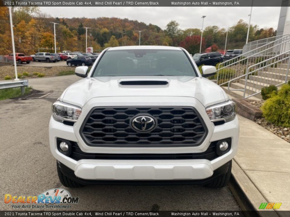 2021 Toyota Tacoma TRD Sport Double Cab 4x4 Wind Chill Pearl / TRD Cement/Black Photo #9
