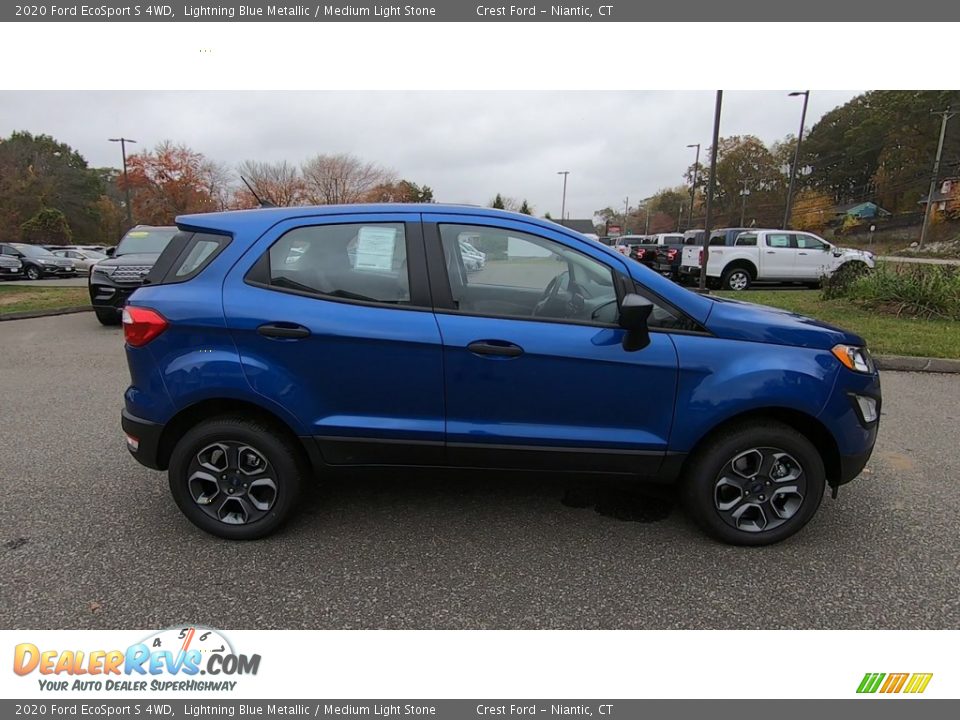 2020 Ford EcoSport S 4WD Lightning Blue Metallic / Medium Light Stone Photo #8
