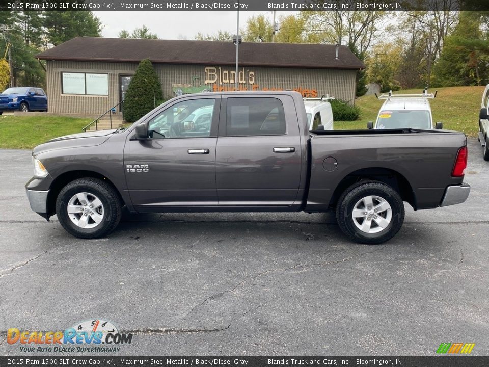 2015 Ram 1500 SLT Crew Cab 4x4 Maximum Steel Metallic / Black/Diesel Gray Photo #1