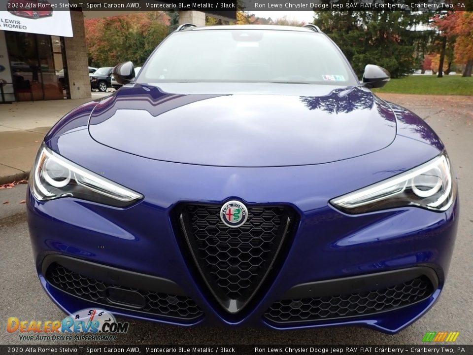 2020 Alfa Romeo Stelvio TI Sport Carbon AWD Montecarlo Blue Metallic / Black Photo #2