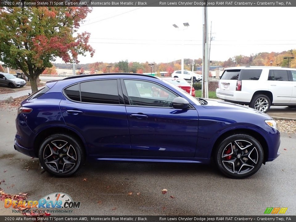 2020 Alfa Romeo Stelvio TI Sport Carbon AWD Montecarlo Blue Metallic / Black Photo #4