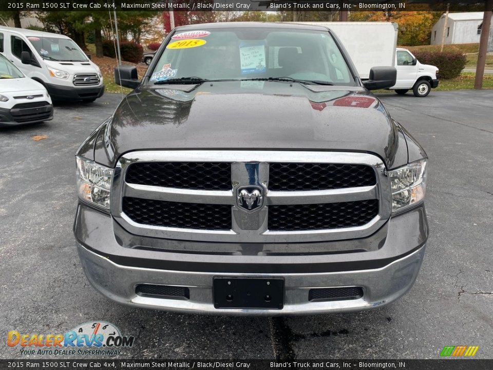 2015 Ram 1500 SLT Crew Cab 4x4 Maximum Steel Metallic / Black/Diesel Gray Photo #3