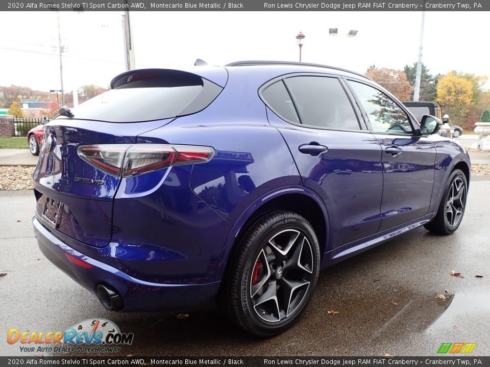 2020 Alfa Romeo Stelvio TI Sport Carbon AWD Montecarlo Blue Metallic / Black Photo #5