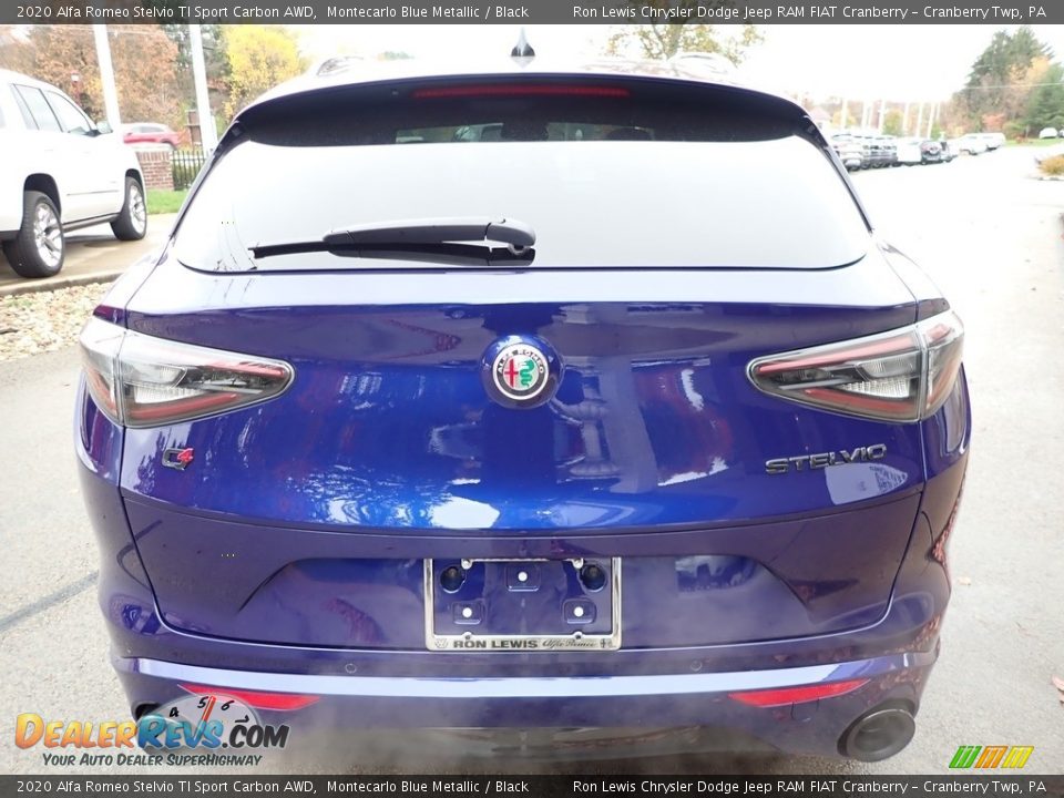 2020 Alfa Romeo Stelvio TI Sport Carbon AWD Montecarlo Blue Metallic / Black Photo #6