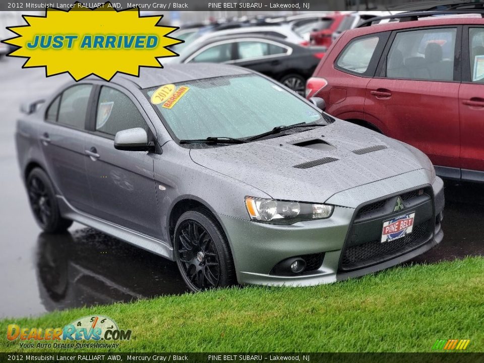 2012 Mitsubishi Lancer RALLIART AWD Mercury Gray / Black Photo #1