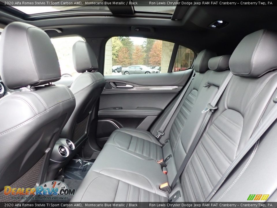 Rear Seat of 2020 Alfa Romeo Stelvio TI Sport Carbon AWD Photo #13