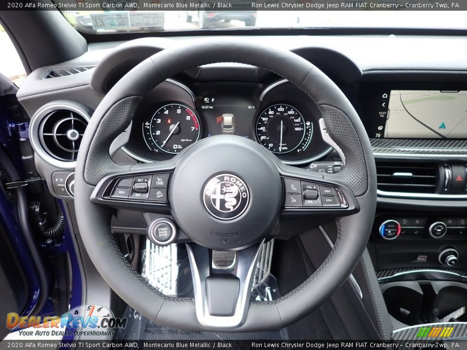 2020 Alfa Romeo Stelvio TI Sport Carbon AWD Steering Wheel Photo #16