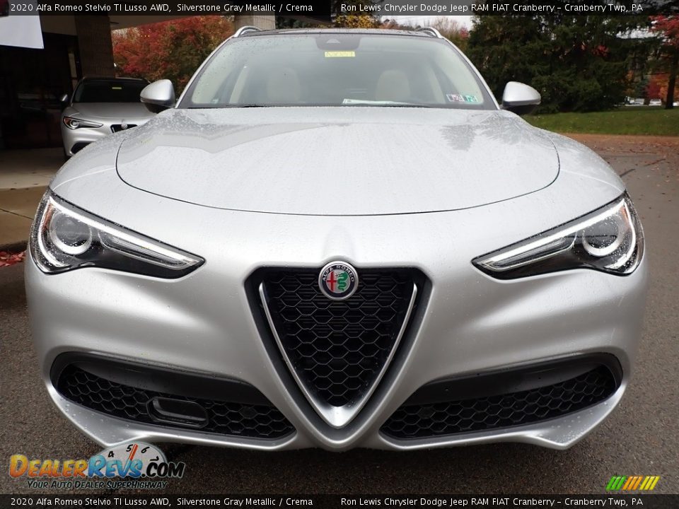 2020 Alfa Romeo Stelvio TI Lusso AWD Silverstone Gray Metallic / Crema Photo #2